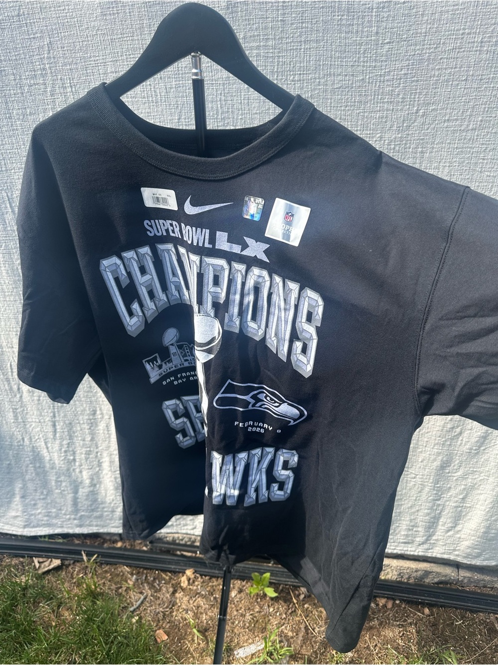 Nike Black Seattle Seahawks Super Bowl LXX Champions Tee